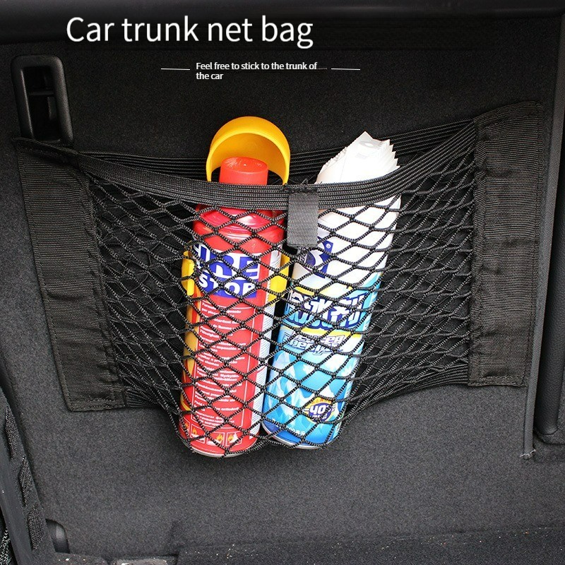 Car Cargo Net Trunk - Rede elástica para porta-malas, malha traseira