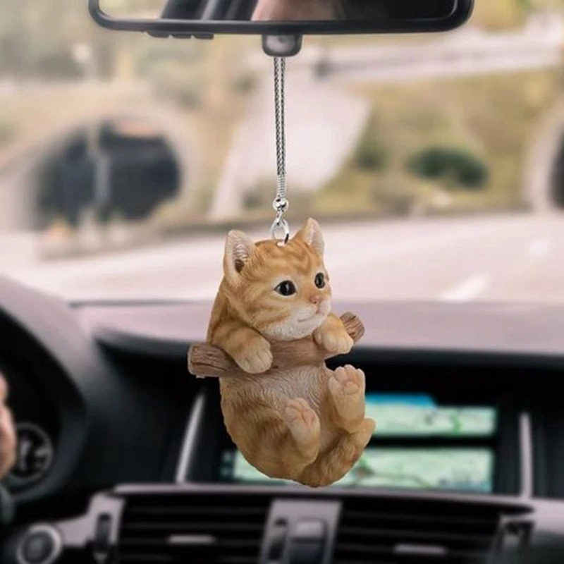 Car Accessories Mirror Hanging - Mini Two-Sided Pendurado Carro Pingente, Gato