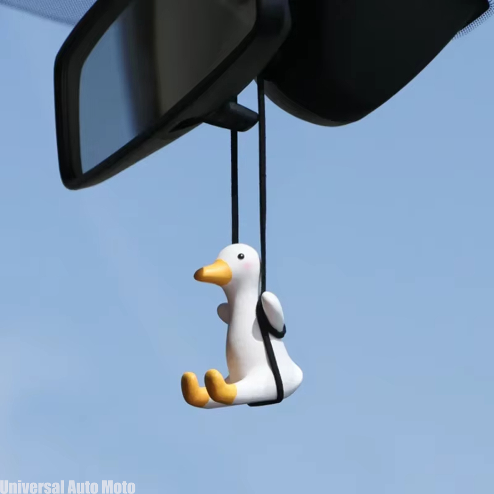 Car Accessories Mirror Hanging - Pingente de Pato Balançante de Gesso